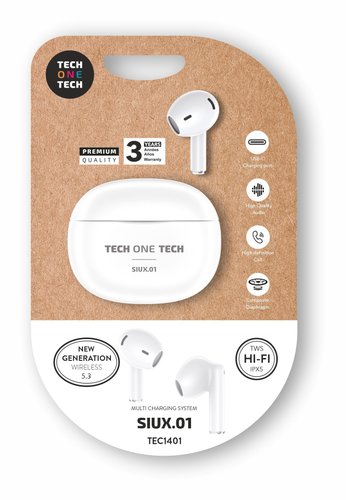 AURICULARES TECHONE SIUX.01 BLUET. BLANC