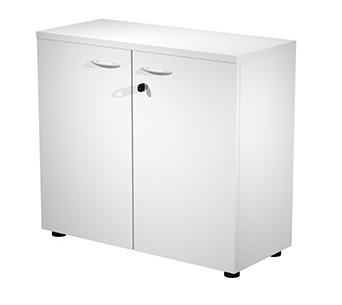 ARTEXPORT ESTANTERÍA BAJA PRESTO CON PUERTAS 1 ESTANTE 22MM REGULABLE CON TRASERA BLANCO