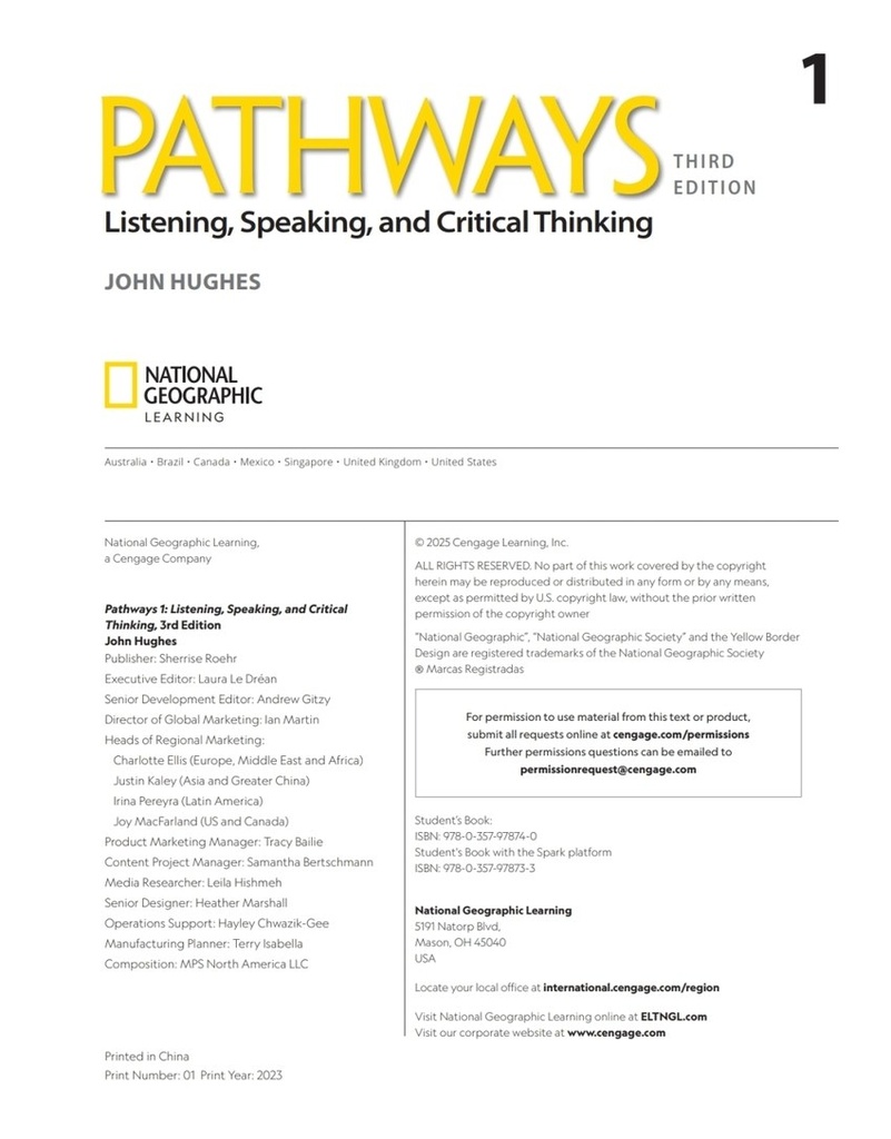 Pathways LS Level 1 Student's Book with the Spark platform