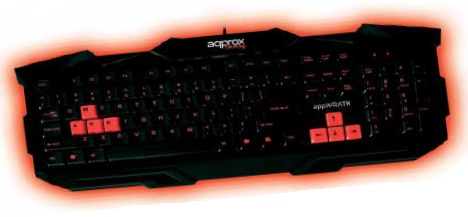 [APPWRATH] appWRATH teclado USB QWERTY Negro, Rojo