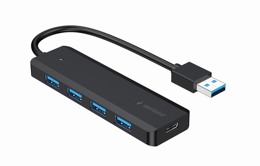 [UHB-U3P4P-02] UHB-U3P4P-02 hub de interfaz USB 3.2 Gen 1 (3.1 Gen 1) Type-A 5000 Mbit/s Negro