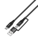CABLE USB-C + A / USB-C DATOS 10GBPS + CARGA RAPIDA 60W