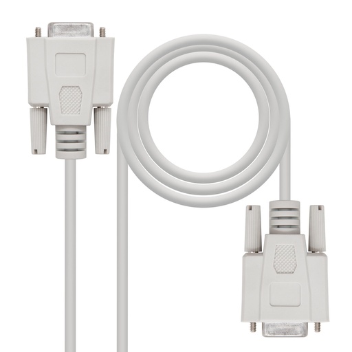 [10.14.0602] CABLE SERIE NULL MODEM, DB9/H-DB9/H, 1.8 M
