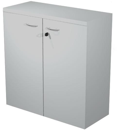 ARTEXPORT ESTANTERÍA BAJA PRESTO CON PUERTAS 1 ESTANTE 22MM REGULABLE CON TRASERA GRIS