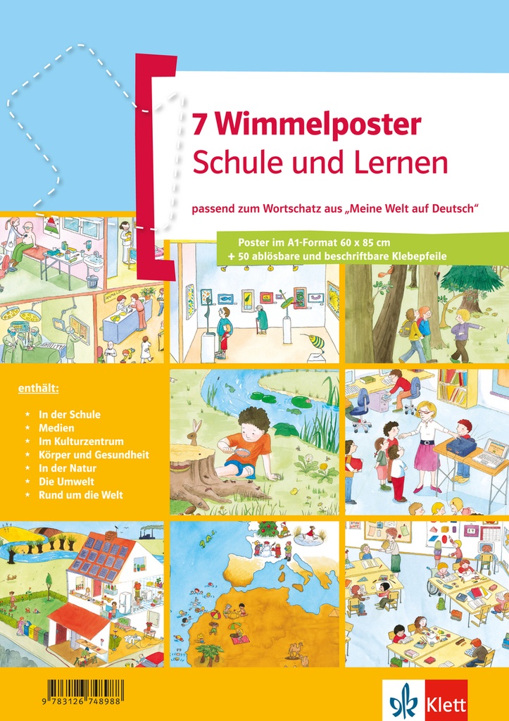 'Wimmelposter-Set ''Schule und Lernen'' '
