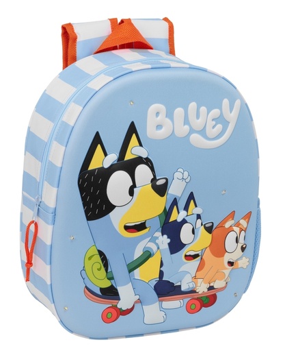 MOCHILA 3D CON LEDS BLUEY 27x33x10cm