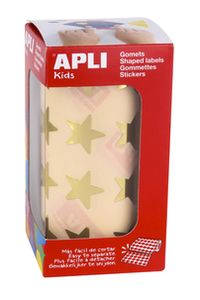 ROLLO GOMETS ESTRELLA ORO AUTOADHESIVOS 19,5MM