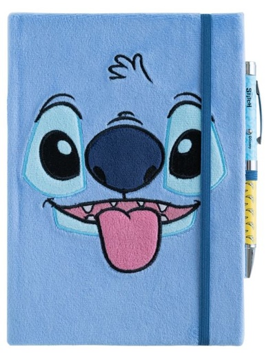 CUADERNO TAPA FELPA A5 PREMIUM CON BOLIGRAFO STITCH