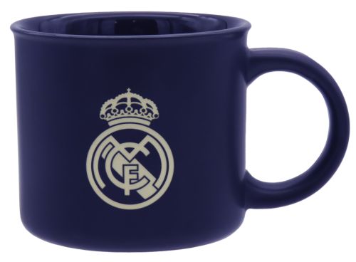 TAZA REAL MADRID CERAMICA AZUL CON ESCUDO BLANCO EN CAJA