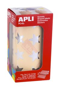 ROLLO GOMETS ESTRELLA PLATA AUTOADHESIVOS 19,5MM