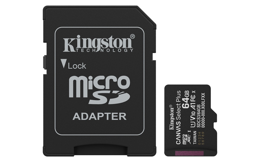 TARJETA DE MEMORIA KINGSTON CANVAS SELECT PLUS 64GB MICROSD
