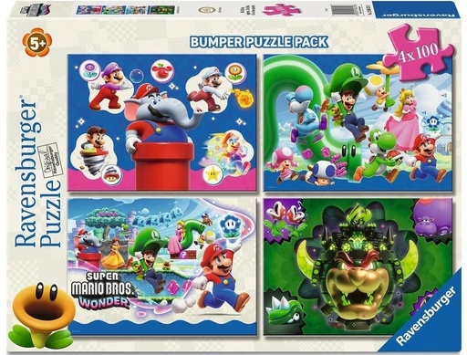 PUZZLE 2D SUPER MARIO WONDER 4X100 PIEZAS