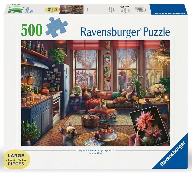 PUZZLE 2D ESTUDIO BOHO ACOGEDOR LARGE 500 PIEZAS
