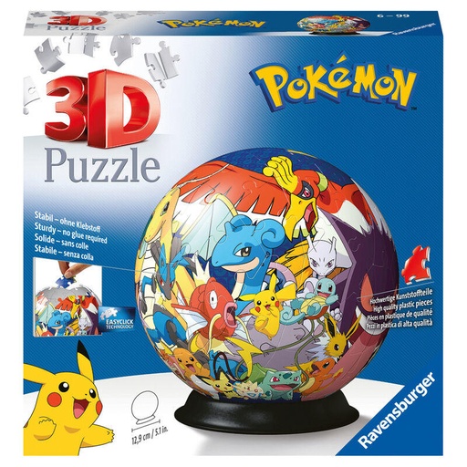 PUZZLE 3D PUZZLE BALL 72 PIEZAS POKEMON
