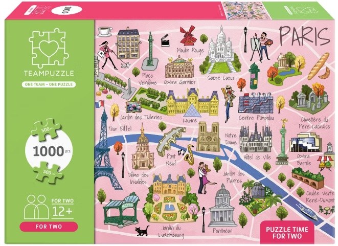 PARIS TEAMPUZZLE PARA DOS 500+500 PIEZAS