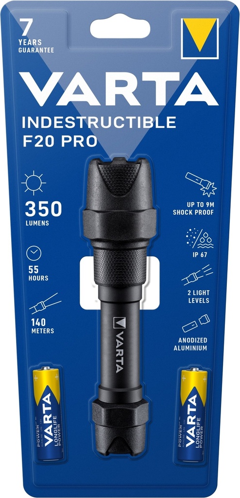 [18711 101 421] Indestructible F20 Pro Negro Linterna de mano LED
