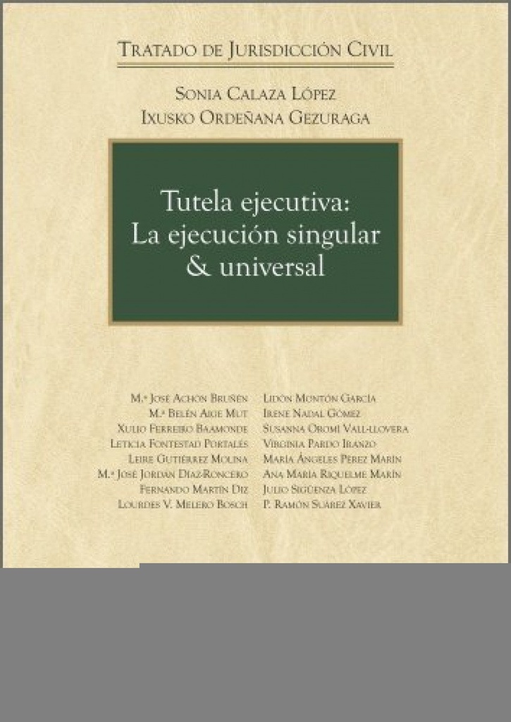 Tutela ejecutiva: la ejecucción singular &amp;universal