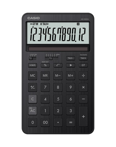 [JW-200DQ-BK] JW-200DQ calculadora Escritorio Calculadora básica Negro