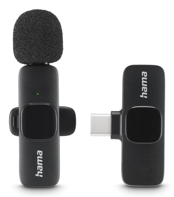 [00004680] Smart Wireless Negro Micrófono de corbata/solapa