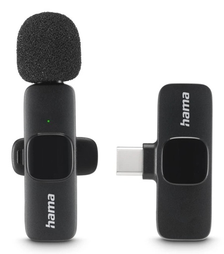 [00004680] Smart Wireless Negro Micrófono de corbata/solapa