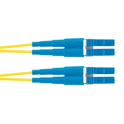 [F92ELLNLNSNM001] 1m OS2 LC Duplex Cable de fibra óptica e InfiniBand Azul, Amarillo