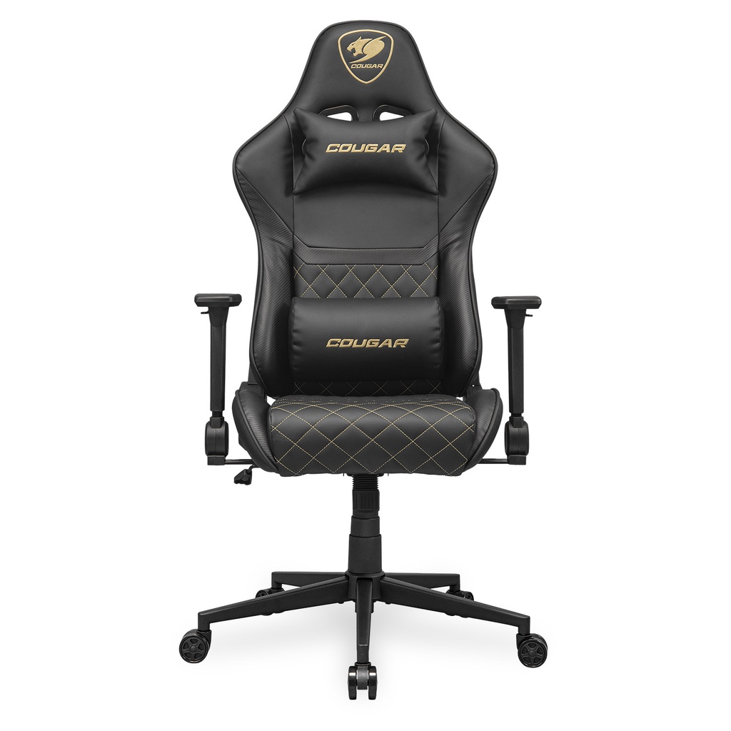 CGR-AO2-GLB Silla para videojuegos universal Asiento acolchado Negro, Oro