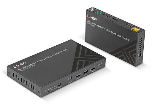[38346] 38346 extensor audio/video Transmisor y receptor de señales AV Negro
