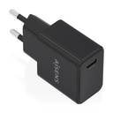 Cargador GaN USB-C PD3.0 1xUSB-C 20W, Negro