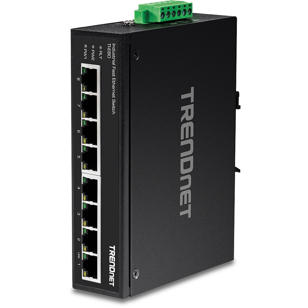 TI-E80 switch No administrado Fast Ethernet (10/100) Negro