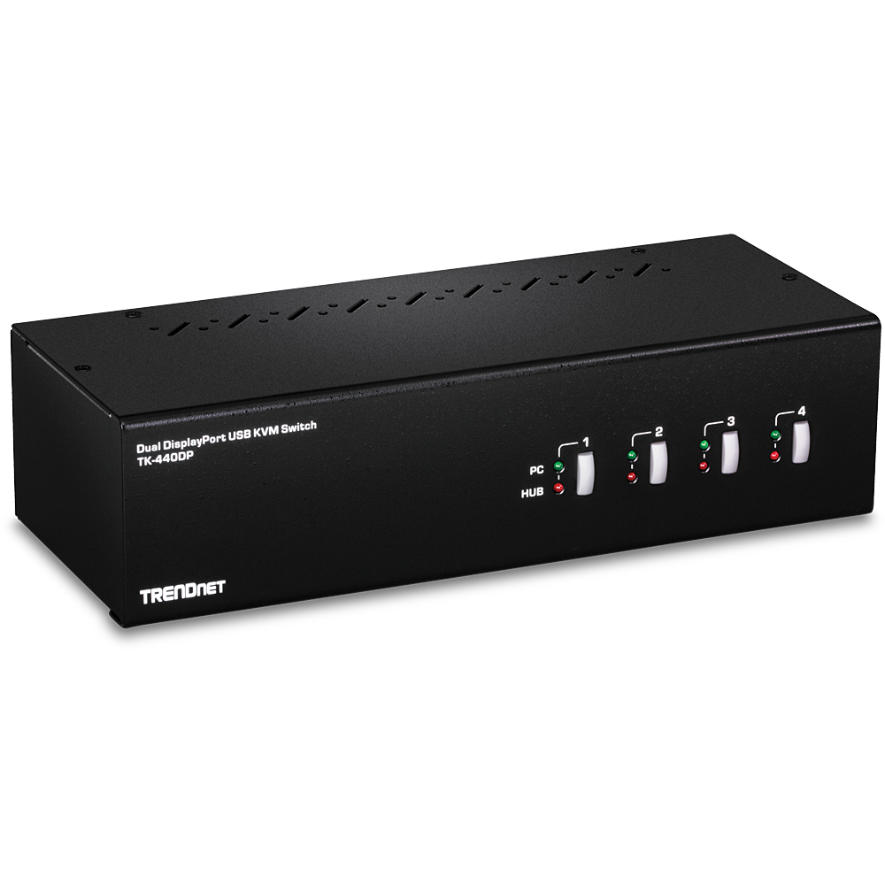 TK-440DP interruptor KVM Negro, Plata