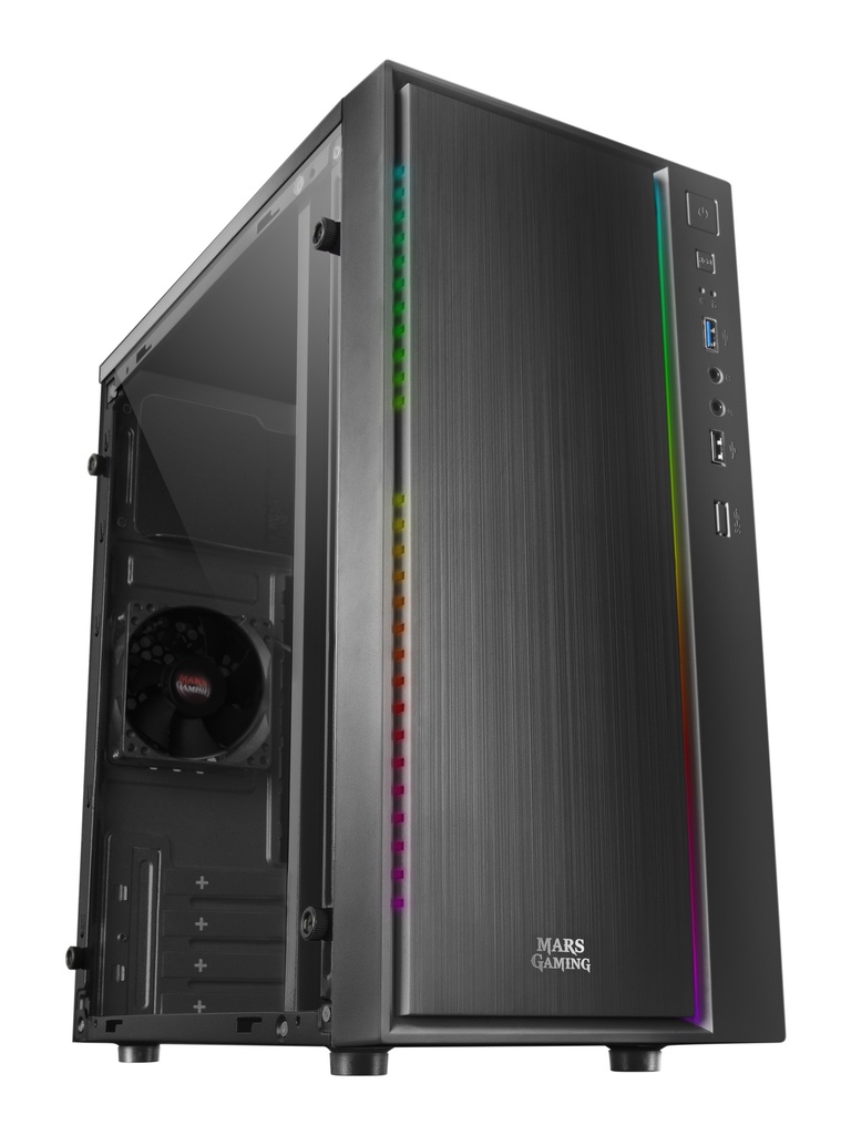 [MCM] MCM, Caja PC Micro ATX, Compacta, 16 Modos ARGB, Ventilador 8 cm