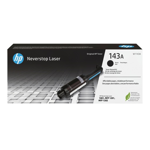 [W1143A] Kit de recarga de tóner Original Neverstop 143A negro
