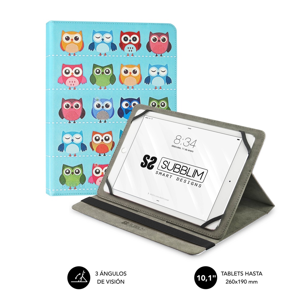 Funda Tablet Universal TRENDY CASE OWLS 10.1