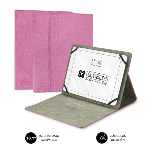 [SUB-CUT-1CT003] Funda Tablet Clever Stand Tablet Case 10,1" Pink