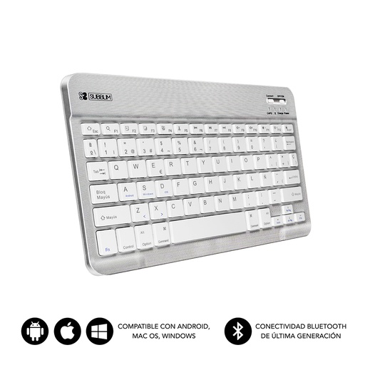 [SUB-KBT-SM0001] Teclado Bluetooth Smart BT Keyboard Silver