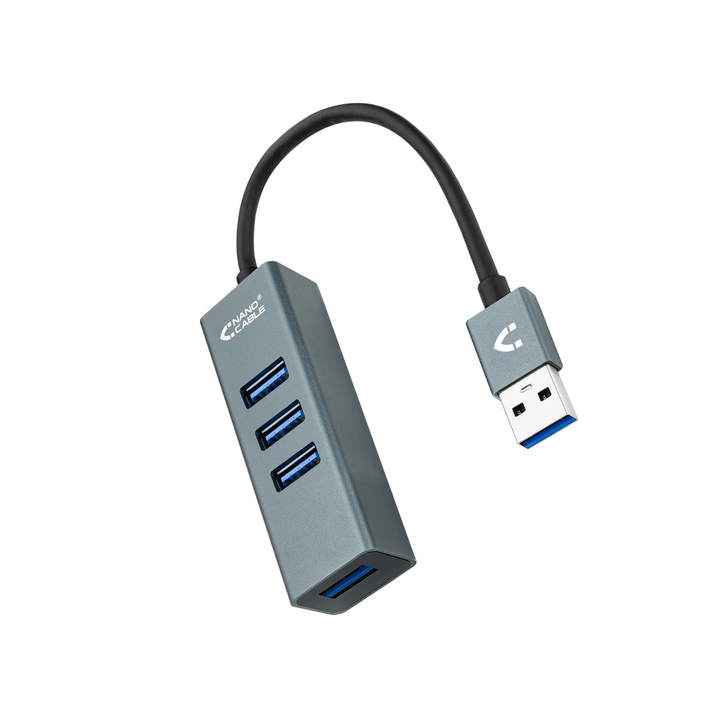 [10.16.4402] USB 3.0 4xUSB3.0. USB-A/M-USB 3.0/H, Gris, 10 cm