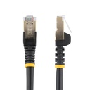 Cable de 5m de Red Ethernet CAT6a Negro RJ45 STP
