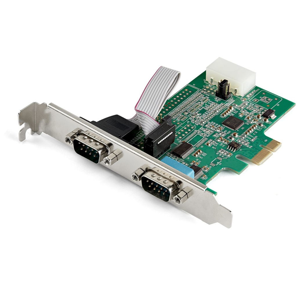 [PEX2S953] Tarjeta PCI Express Adaptadora de 2 Puertos Serie RS232 - Tarjeta Controladora Serial PCIe RS232 - PCIe a DB9 UART16950 - Tarjeta de Expansión - Windows y Linux