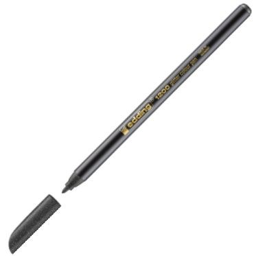 C/10 ROTULADOR EDDING 1200 GLITTER NEGRO PUNTA DE FIBRA