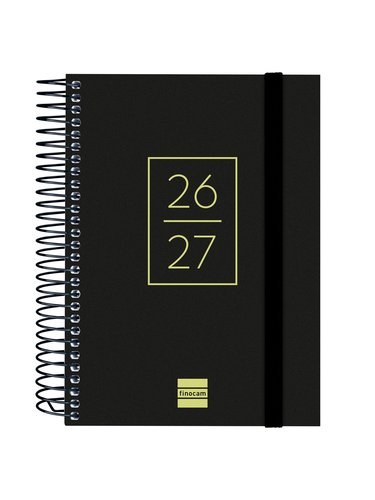 AGENDA ESCOLAR 26-27 8º DP SEC NEGRO ESPIRAL