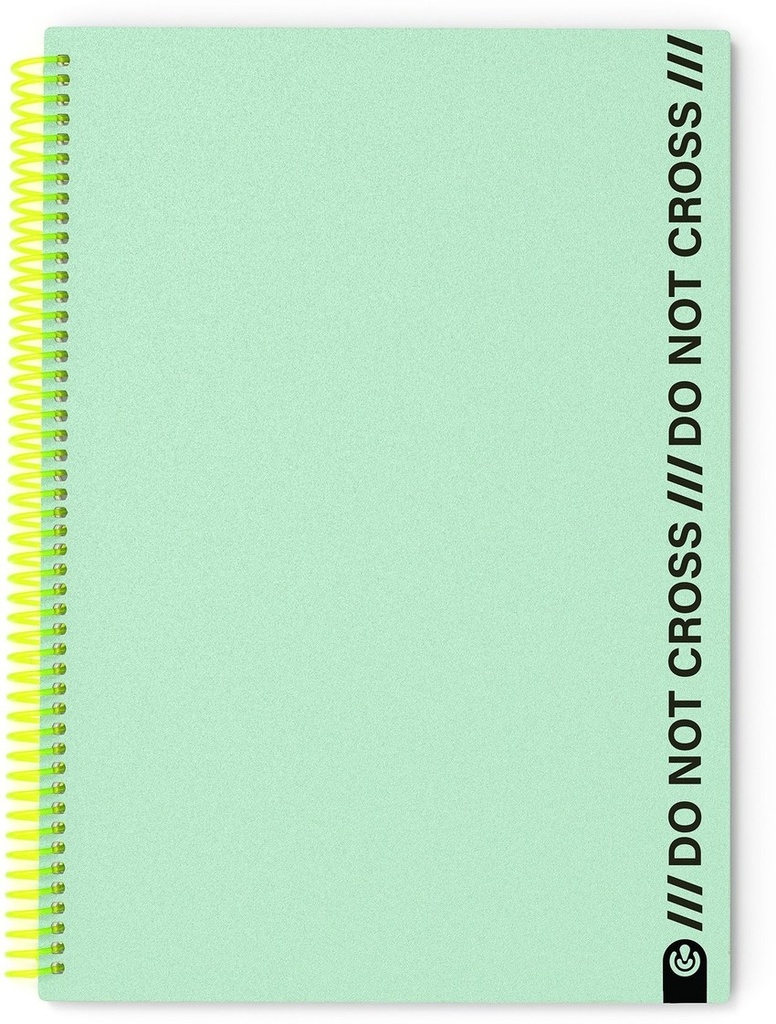 CUADERNO A4 ESPIRAL NOT CROSS 100H CUADRICULA MINT