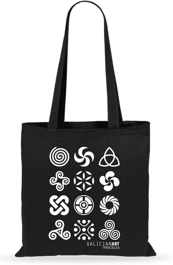 BOLSA TRISCELES GALICIAN ART NEGRO