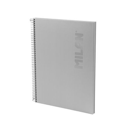 CUADERNO A4 ESPIRAL T.DURA LINEA 80H 95G SHADOW GRIS