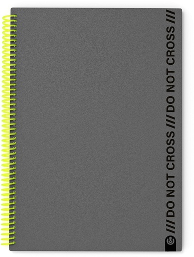 CUADERNO A4 ESPIRAL NOT CROSS 100H CUADRICULA CARBON