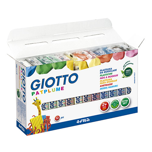 CAJA 12 PLASTILINA PATPLUME 150G GIOTTO F511900