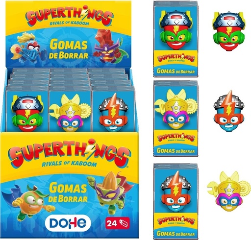 [79825] EXP 24 GOMAS DE BORRAR SURTIDAS SUPERTHINGS