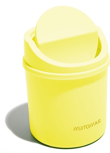 [DESKBINYL] DESKBINYL cubo de basura Alrededor Amarillo