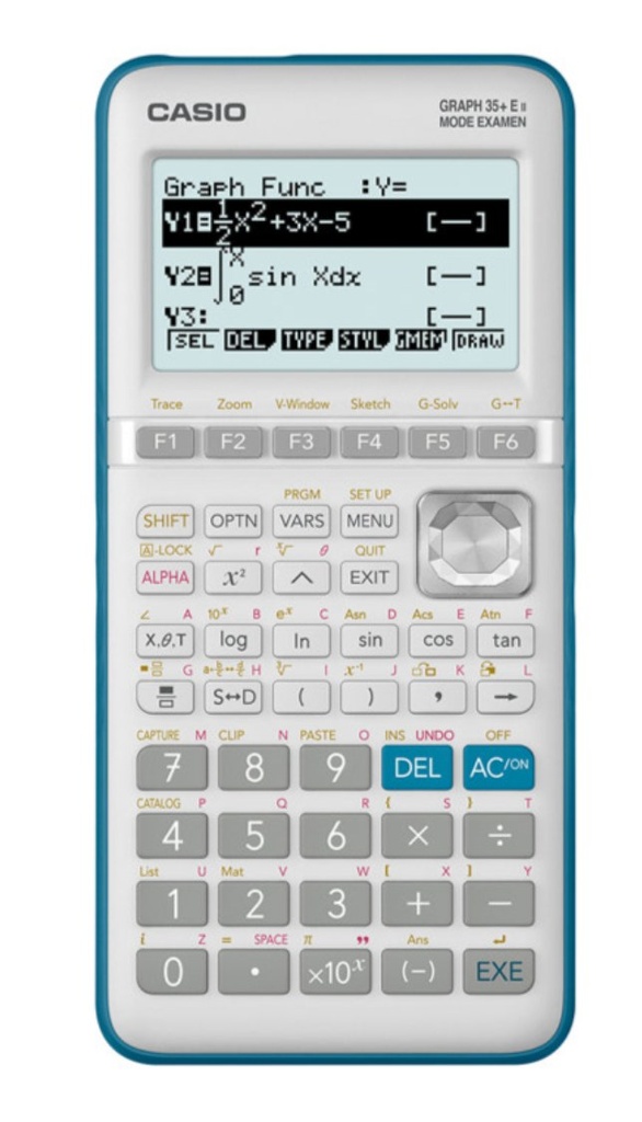 Graph 35+E II calculadora Bolsillo Calculadora gráfica Gris, Turquesa