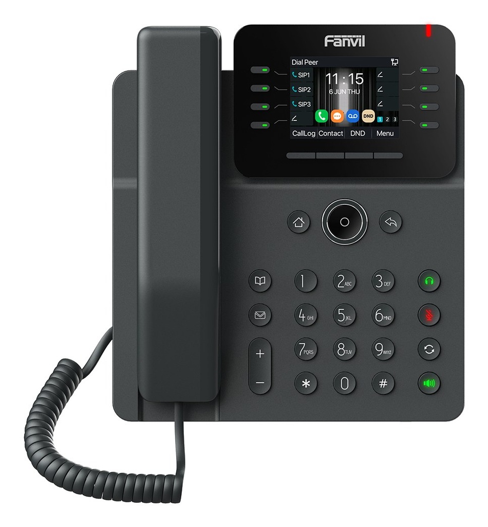 V62G teléfono IP Negro 12 líneas LCD