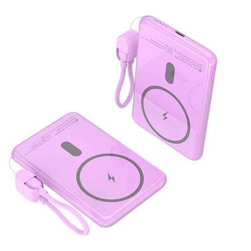 [LEPOWW20W5P] Power Bank inalámbrico 5000mAh 20W Rosa
